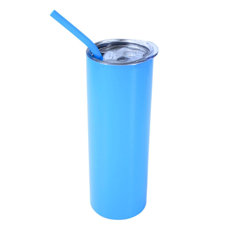 ProSub 20oz Epoxy & Engravable Coated Stainless Steel Skinny Tumbler - BlueSingle - Swing Design3