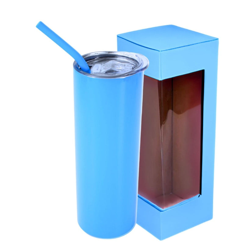 ProSub 20oz Epoxy & Engravable Coated Stainless Steel Skinny Tumbler - BlueSingle - Swing Design2