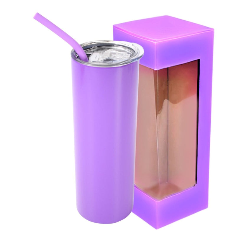 ProSub 20oz Epoxy & Engravable Coated Stainless Steel Skinny Tumbler - PurpleSingle - Swing Design