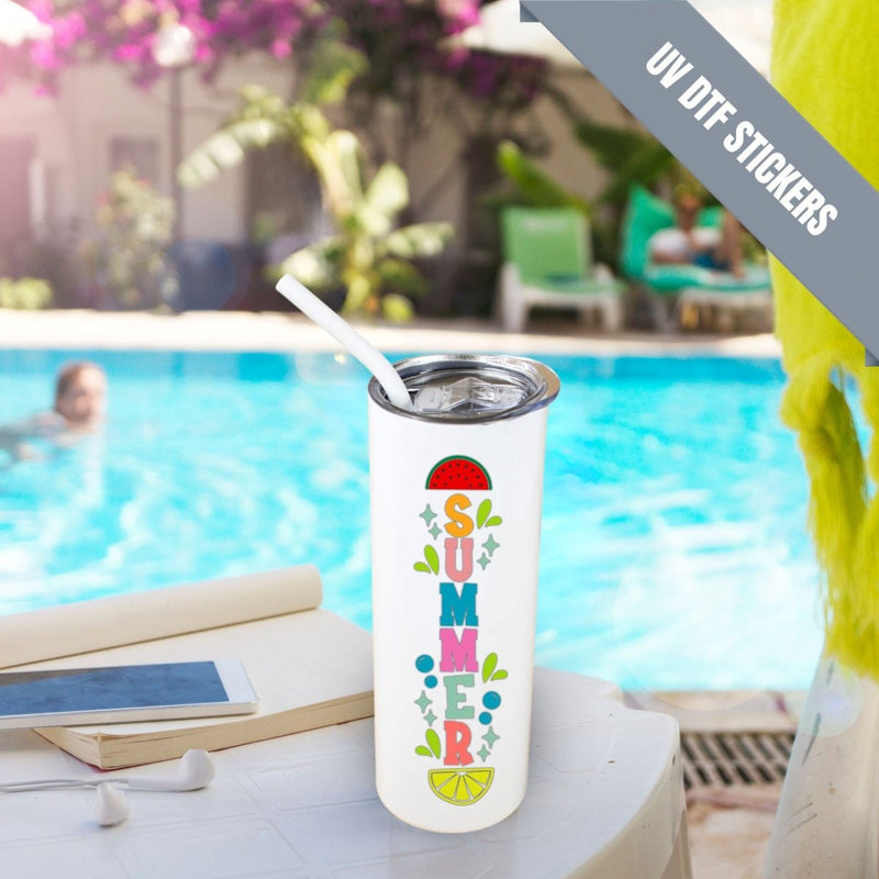 ProSub 20oz Epoxy & Engravable Coated Stainless Steel Skinny Tumbler - WhiteSingle - Swing Design