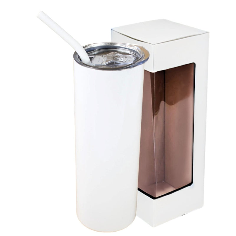 ProSub 20oz Epoxy & Engravable Coated Stainless Steel Skinny Tumbler - WhiteSingle - Swing Design
