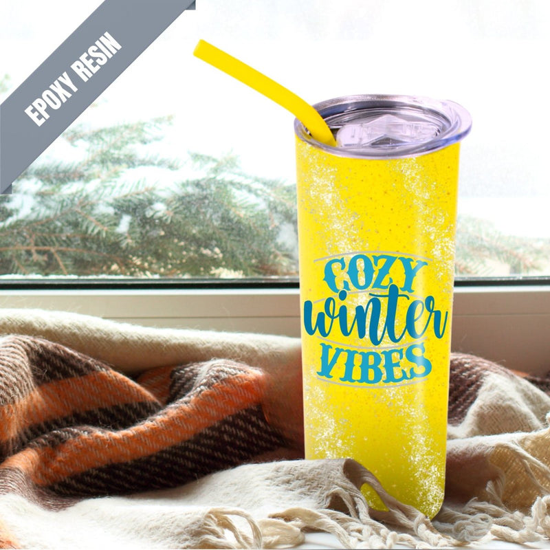 ProSub 20oz Epoxy & Engravable Coated Stainless Steel Skinny Tumbler - Yellow - Swing Design