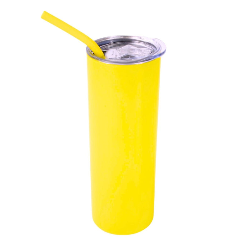 ProSub 20oz Epoxy & Engravable Coated Stainless Steel Skinny Tumbler - Yellow - Swing Design