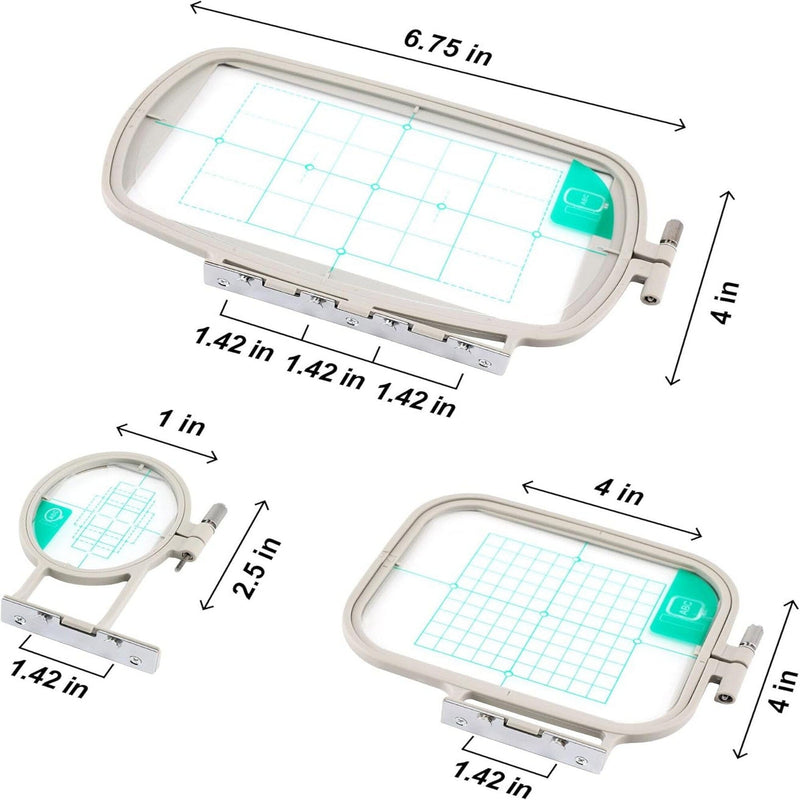 3pc Embroidery Hoop Set for Brother SE700, PE545 and Other Models (Copy) Sewing Accessories Brother