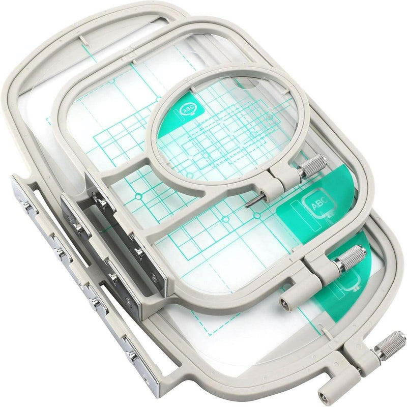 3pc Embroidery Hoop Set & Thread for Brother SE700, PE545 & Other Models - Swing Design