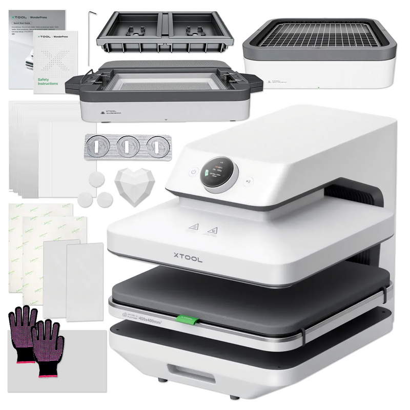 xTool WonderPress 15" x 15" Auto Heat Press with 3D Form Module