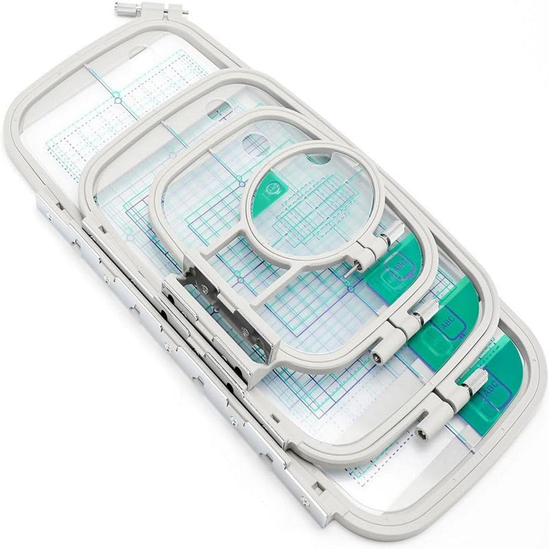 4pc Embroidery Hoop Set & Thread for Brother SE2000, PE900 & Other Models - Swing Design