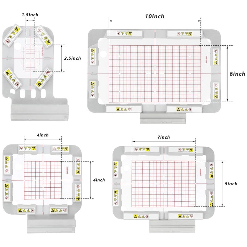 4pc Magnetic Embroidery Hoop Set for Brother NQ1700E and Other Models Sewing Accessories Brother