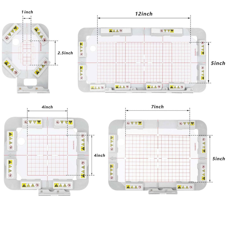 4pc Magnetic Embroidery Hoop Set for Brother SE2000, PE900 and Other Models Sewing Accessories Brother
