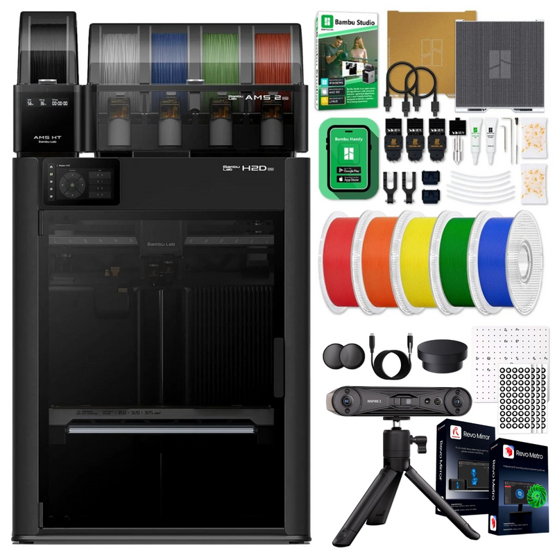 Bambu Lab H2D PRO 3D Printer with Revopoint Inspire 3D Scanner & Filaments