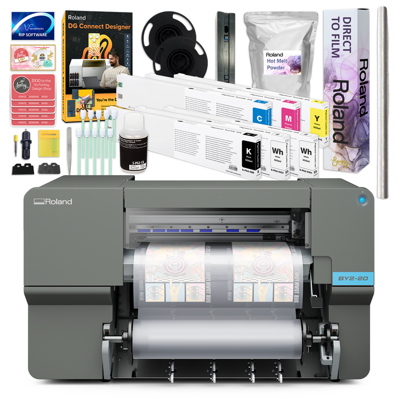 Roland VersaStudio BY2-20 DTF 20" Wide Roll Printer w/ Inks, Film & Powder