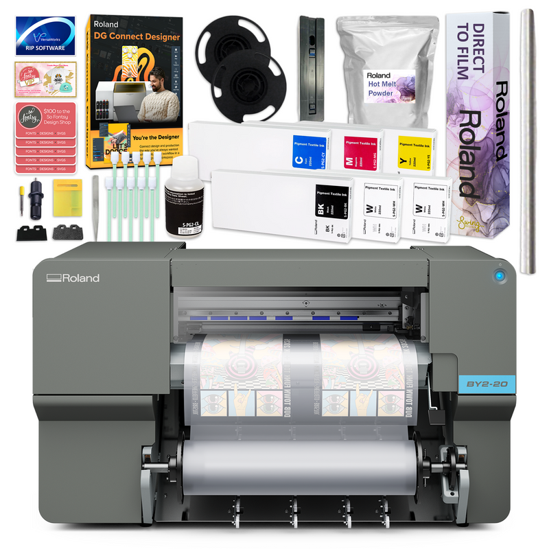 Roland VersaStudio BY2-20 DTF 20" Wide Roll Printer w/ Inks, Film & Powder