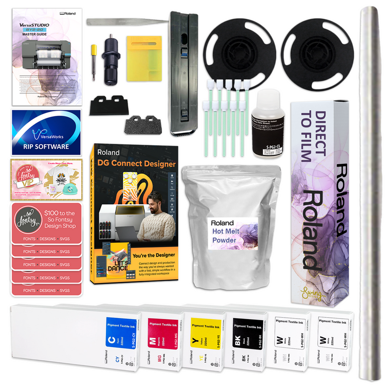 Roland VersaStudio BY2-20 DTF 20" Wide Roll Printer w/ Inks, Film & Powder