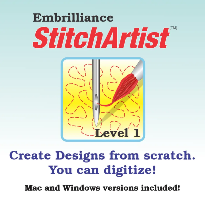 Embrilliance StitchArtist Embroidery Digitizing Software | Levels 1, 2 or 3