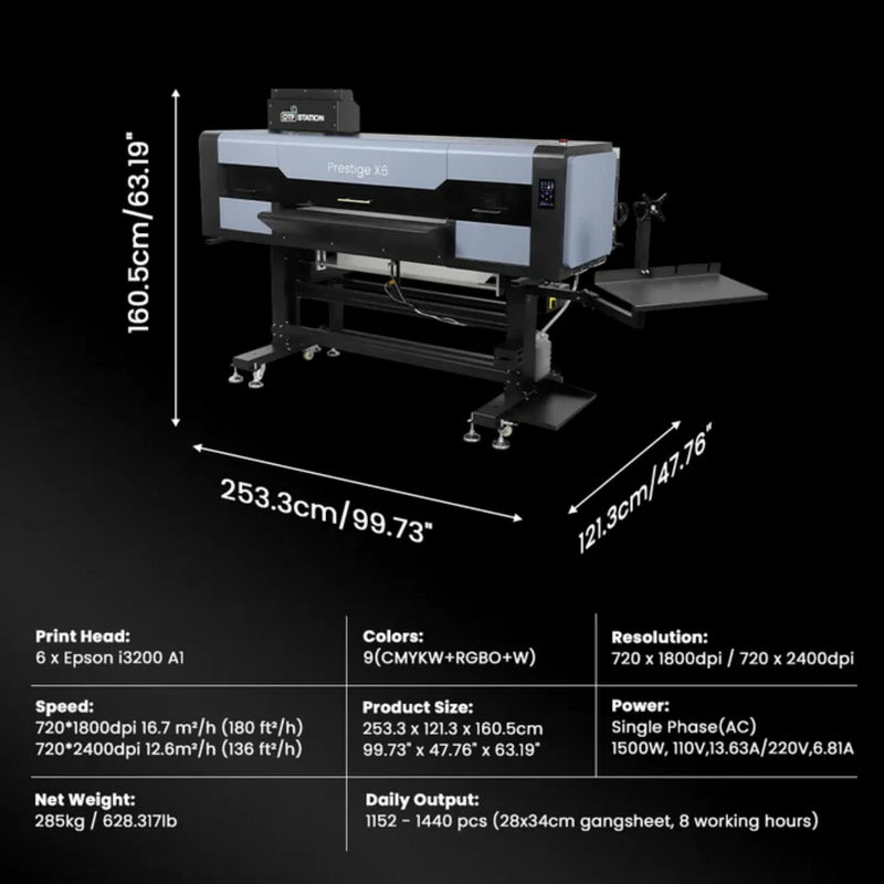 Prestige X6 Direct To Film (DTF) Printer w/ Accessories & Training - 36"