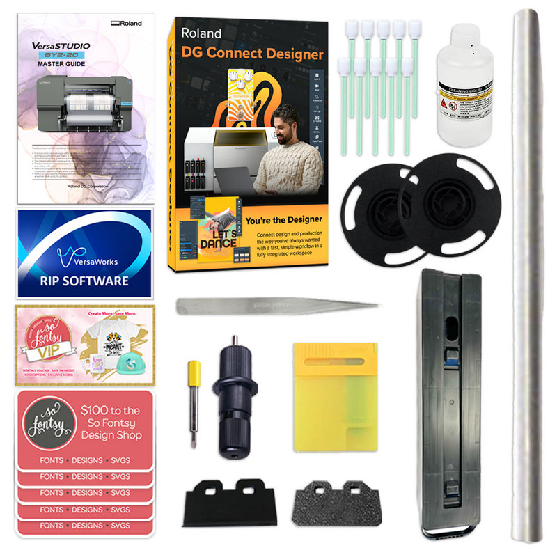 Roland VersaStudio BY2-20 Direct to Film (DTF) 20" Wide Roll Printer Bundle