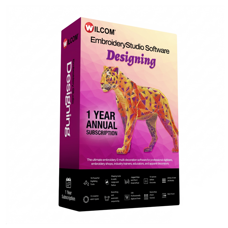 Wilcom EmbroideryStudio Designing & Digitizing Software Annual Subscription