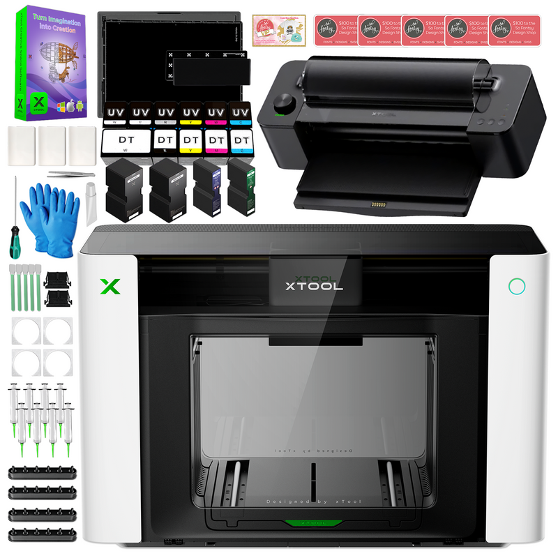 xTool O1 Omni UV + DT Fabric Printer with Roll & Sheet Laminator