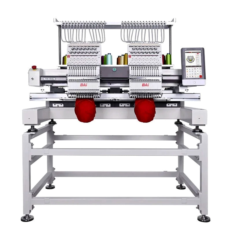 BAi VISION 2 Head 15 Needle Computerized Embroidery Machine Brother Sewing Bundle Bai