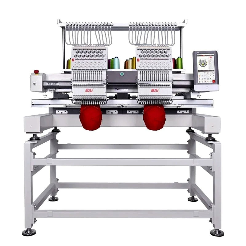 BAi VISION Two Head 15 Needle Embroidery Machine with Mighty Hoop Bundle - Swing Design