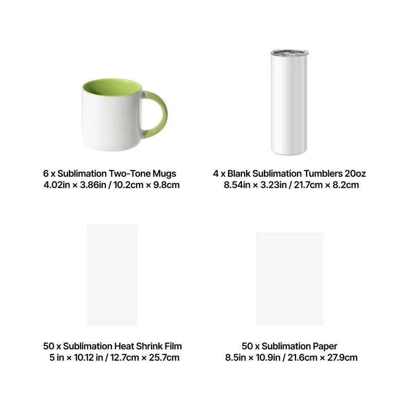 xTool WonderPress Universal Sublimation Bank Set - 110pc