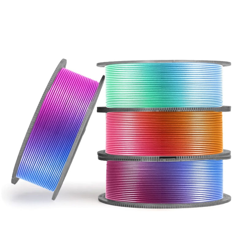 Bambu Lab 1.75mm PLA Silk Dual Color Filament With Reusable Spool - Swing Design