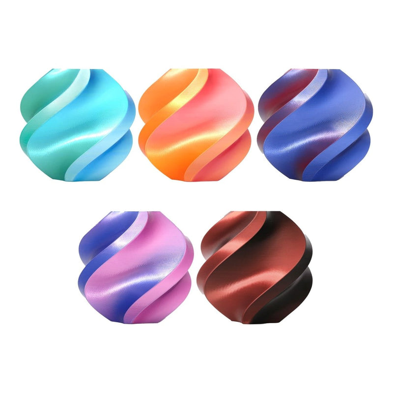 Bambu Lab 1.75mm PLA Silk Dual Color Filament With Reusable Spool - Swing Design