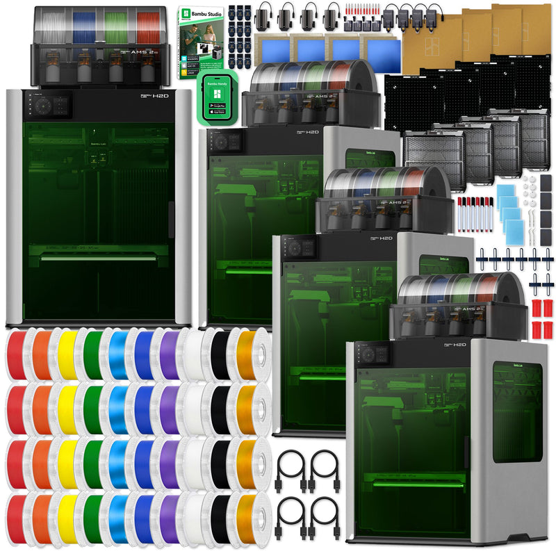 Bambu Lab H2D 3D Printer with 10W/40W Laser Enterprise Bundle - 4 Printers 3D Printer Bundle Bambu Lab