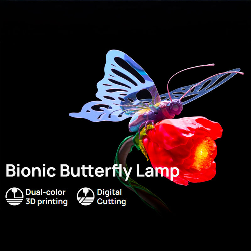 Bambu Lab H2D Dual Head 3D Printer Base Bundle with 4 Spool AMS 2 System Swing Design