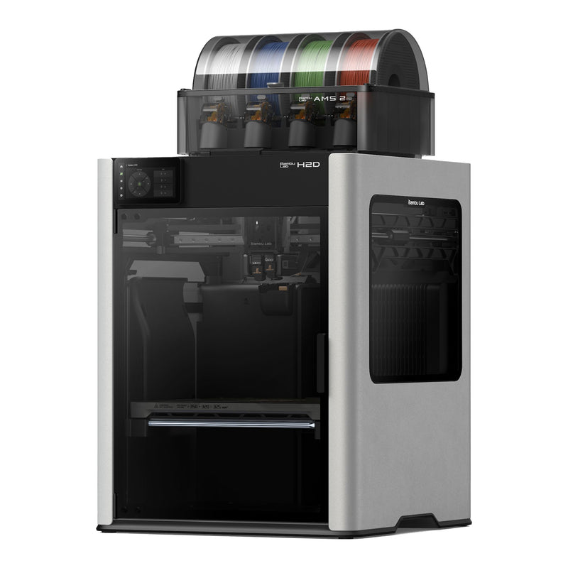 Bambu Lab H2D Dual Head 3D Printer Base Bundle with 4 Spool AMS 2 System Swing Design