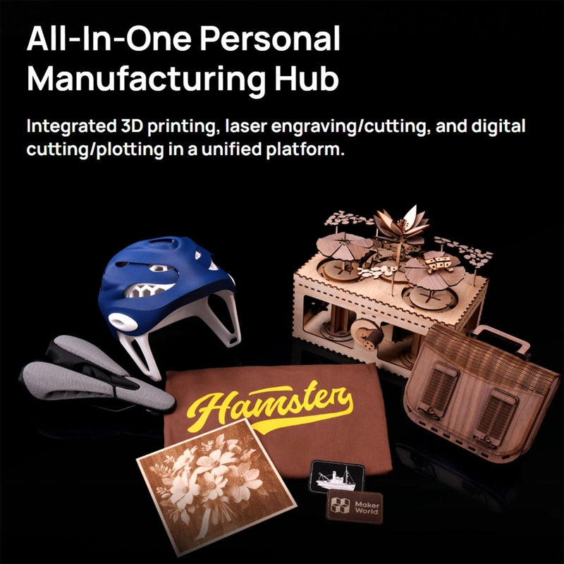 Bambu Lab H2D Dual Head 3D Printer 10W/40W & Laser & 17 Color AMS 2 PRO System - Swing Design
