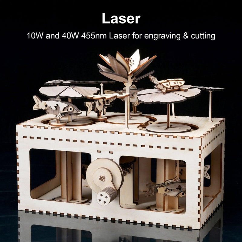 Bambu Lab H2D Dual Head 3D Printer 10W/40W & Laser & 17 Color AMS 2 PRO System - Swing Design