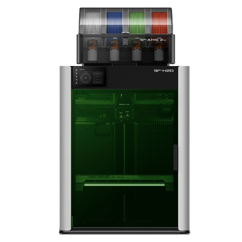 Bambu Lab H2D Dual Head 3D Printer 10W/40W & Laser & 17 Color AMS 2 PRO System - Swing Design