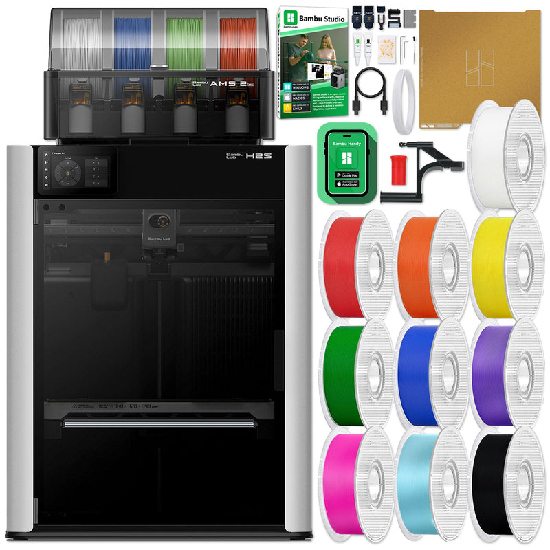 Bambu Lab H2S 3D Printer Bundle with Filament & AMS 2 PRO System 3D Printer Bundle Bambu Lab