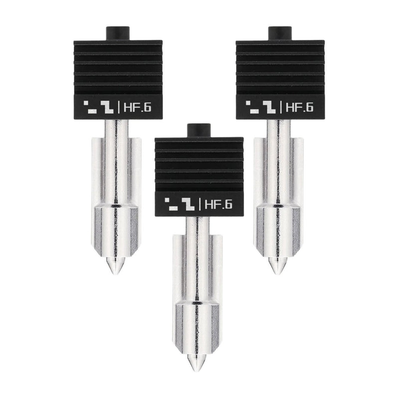 Bambu Lab High Flow 0.6mm Hardened Steel Nozzle Hotend for H2, X2 & P2 SeriesSet of 3 Nozzles - Swing Design