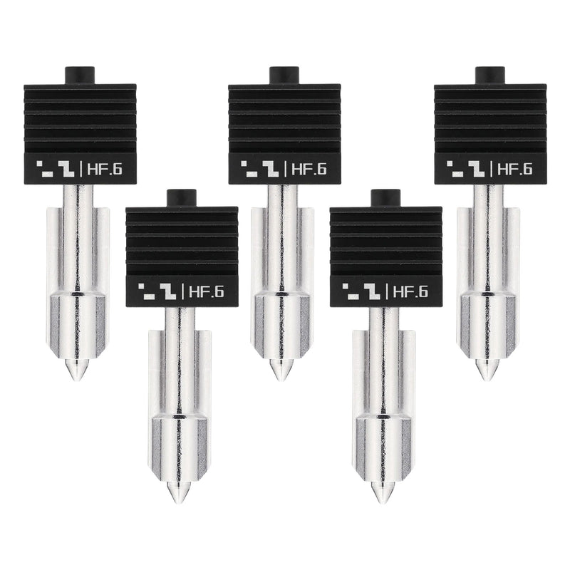 Bambu Lab High Flow 0.6mm Hardened Steel Nozzle Hotend for H2 & P2 Series 3D Printer Bambu Lab Set of 5 Nozzles