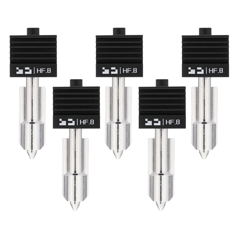 Bambu Lab High Flow 0.8mm Hardened Steel Nozzle Hotend for H2 & P2 Series 3D Printer Bambu Lab Set of 5 Nozzles