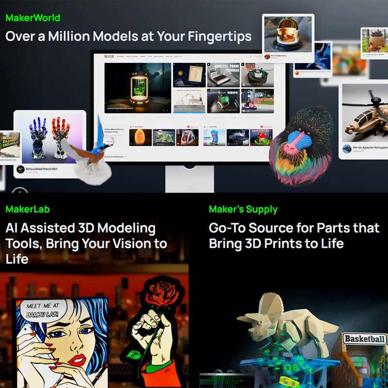 Bambu Lab P2S Professional 3D Printer Base Bundle 3D Printer Bundle Bambu Lab