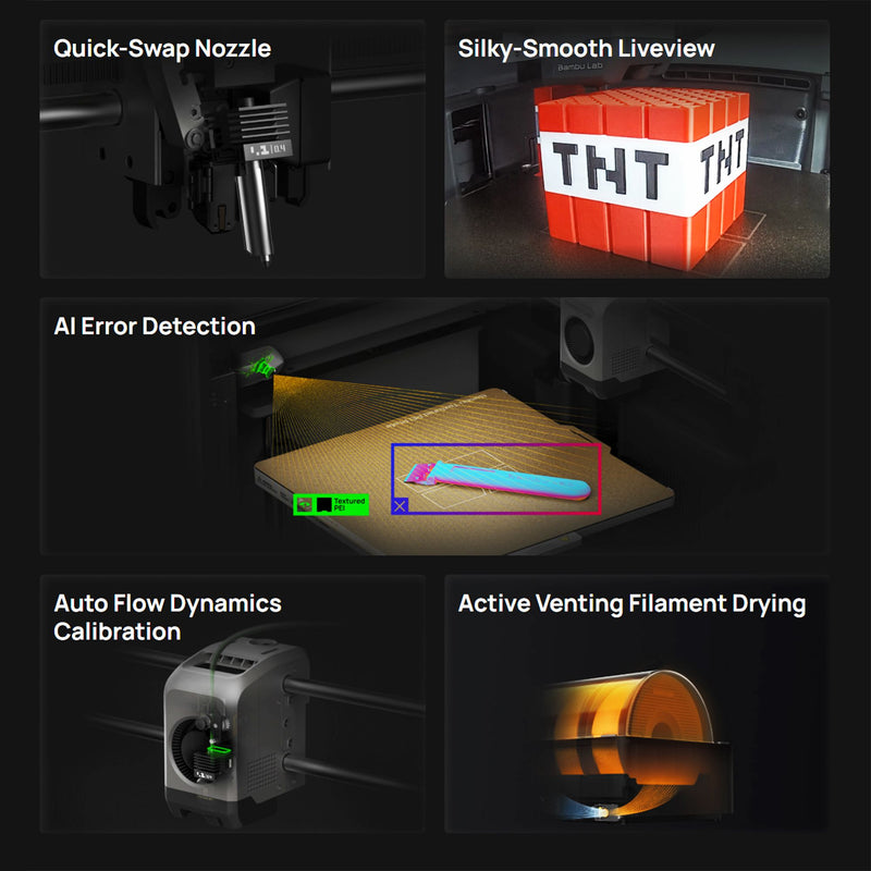 Bambu Lab P2S Professional 3D Printer Base Bundle 3D Printer Bundle Bambu Lab
