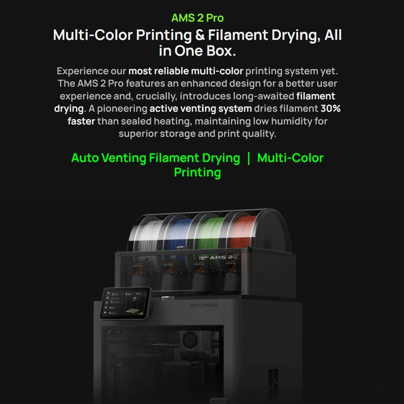 Bambu Lab P2S Combo 3D Printer with AMS 2 PRO System - Swing Design