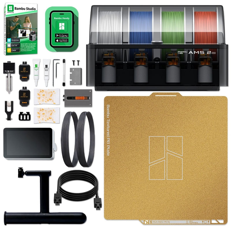 Bambu Lab P2S 3D Printer Bundle with 16 Color AMS 2 PRO System - Swing Design