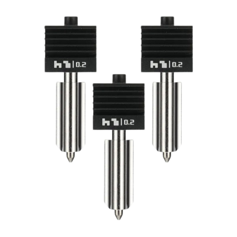 Bambu Lab Standard Flow 0.2mm Hardened Steel Nozzle Hotend for H2 & P2 Series 3D Printer Bambu Lab Set of 3 Nozzles