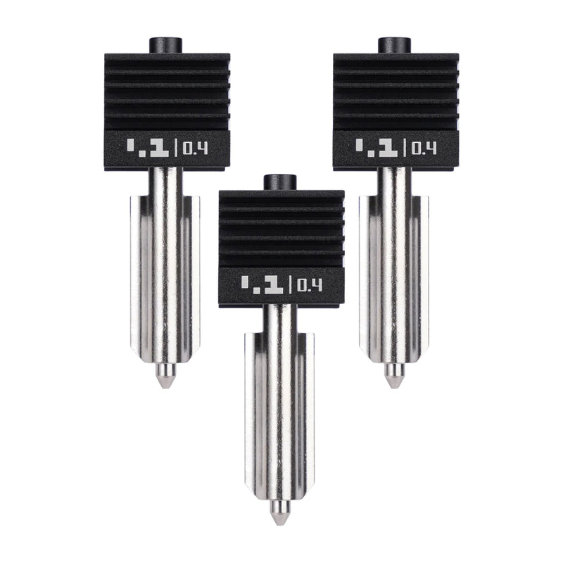 Bambu Lab Standard Flow 0.4mm Hardened Steel Nozzle Hotend for H2 & P2 Series 3D Printer Bambu Lab Set of 3 Nozzles