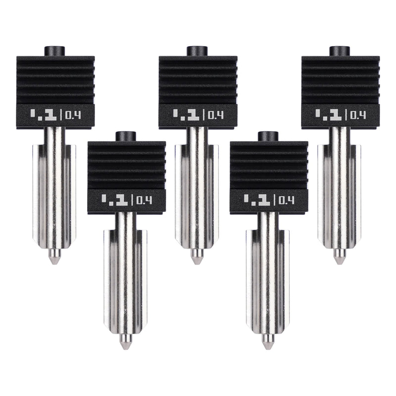 Bambu Lab Standard Flow 0.4mm Hardened Steel Nozzle Hotend for H2 & P2 Series 3D Printer Bambu Lab Set of 5 Nozzles
