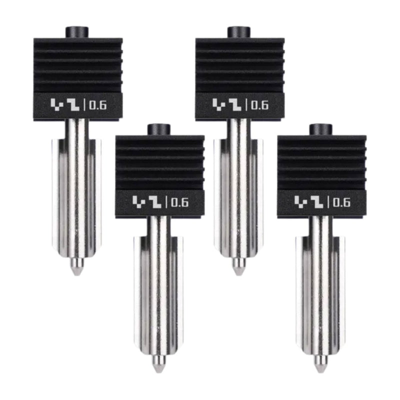 Bambu Lab Standard Flow 0.6mm Hardened Steel Nozzle Hotend for H2, X2 & P2 SeriesSet of 4 Nozzles - Swing Design