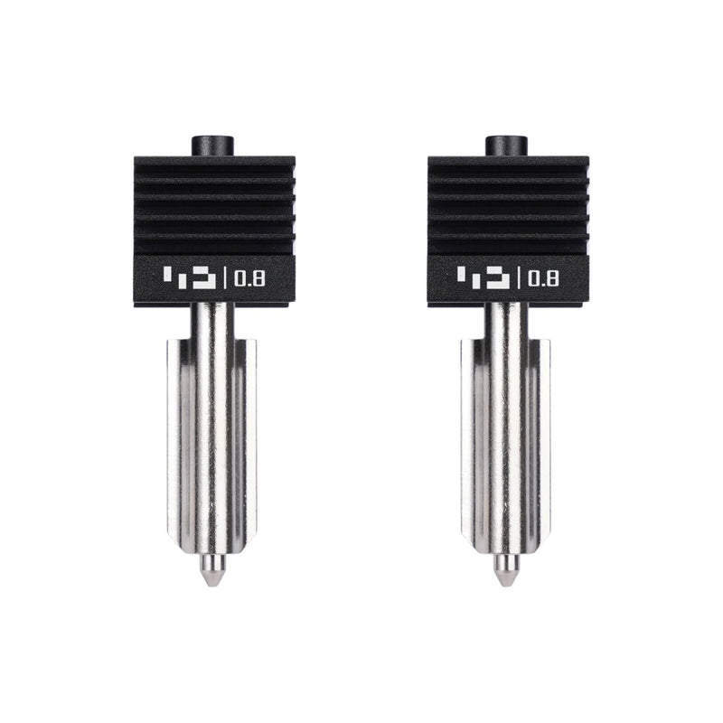 Bambu Lab Standard Flow 0.8mm Hardened Steel Nozzle Hotend for H2, X2 & P2 SeriesSet of 2 Nozzles - Swing Design