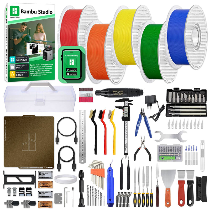 Bambu Lab X1C Carbon 3D Printer with AMS System, Tool Kit & Filament Bundle 3D Printer Bundle Bambu Lab