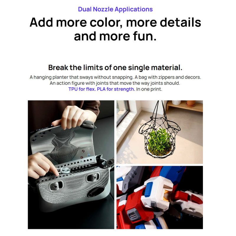 Bambu Lab X2D 3D Printer with Dual Nozzle & 4 Spool AMS 2 PRO Filament System Bambu X2D 3D Printer Bundle Bambu Lab