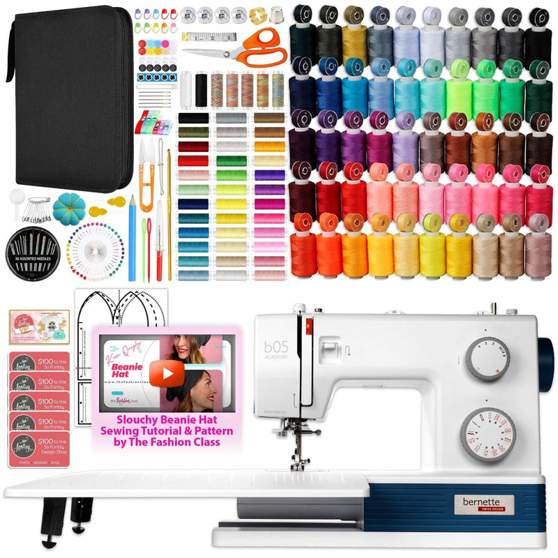 Bernette B05 Academy Sewing Machine with Sewing Thread & 200+ Accessories - Swing Design1