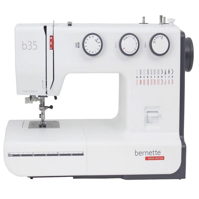 Bernette B35 Sewing Machine with 100 Thread Spools & Color Matching Bobbins - Swing Design2